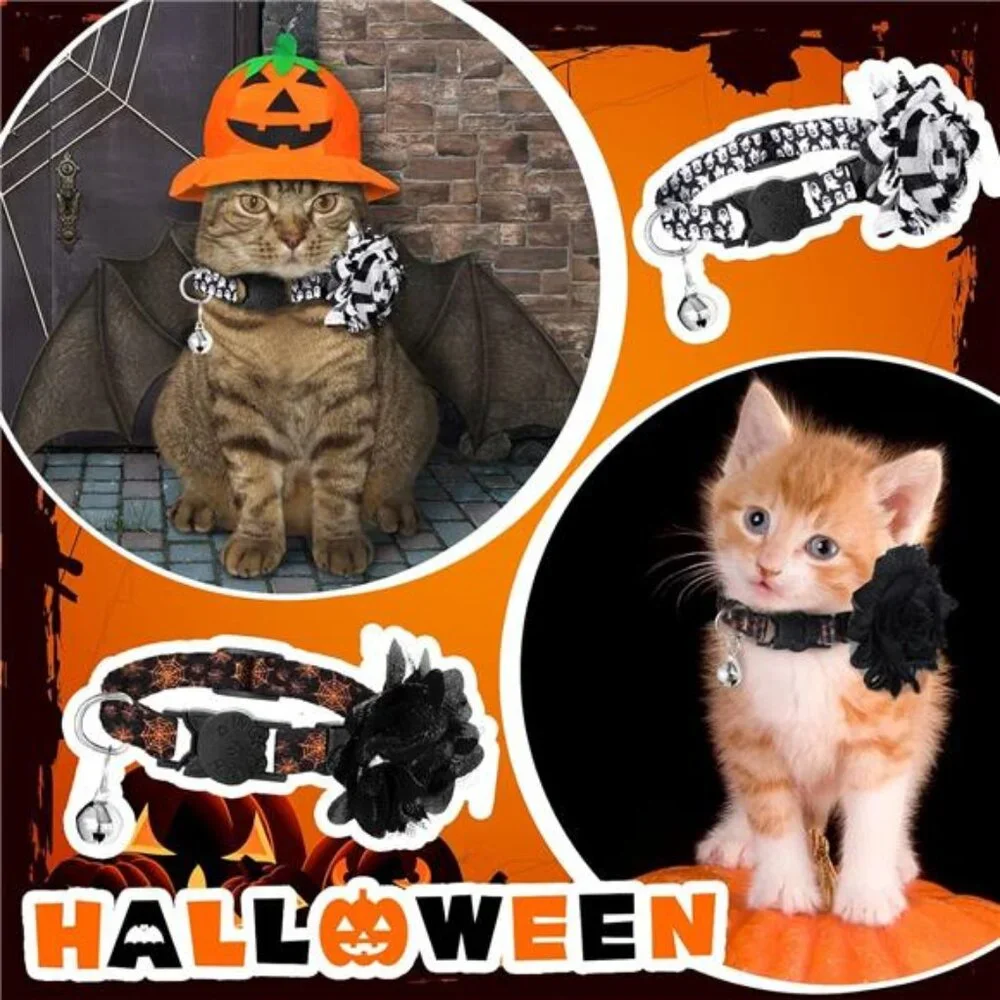 4 Pieces Cat Collars Cat Bell